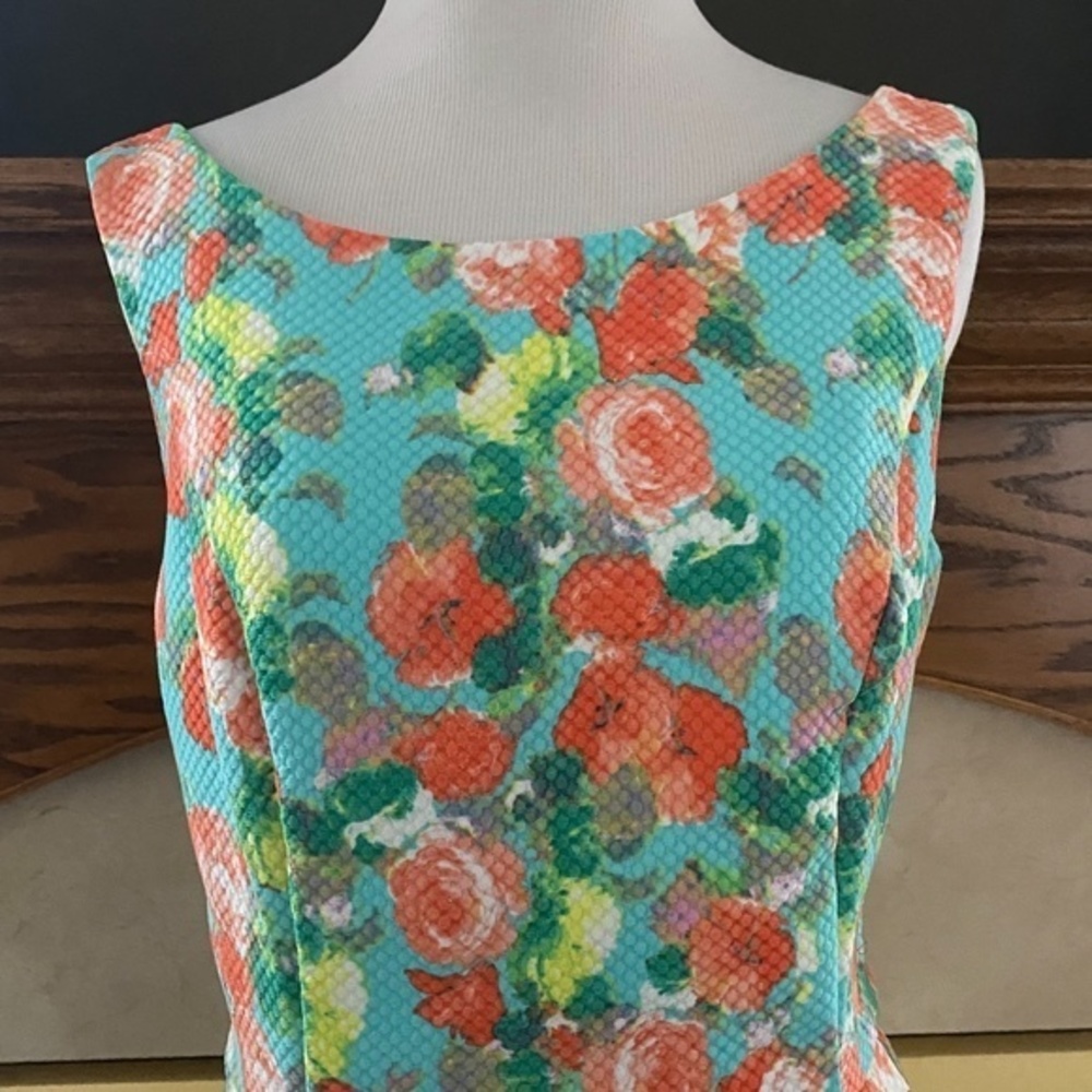 Donna Ricco Sleeveless Floral Dress Sz. 8 - Picture 2 of 14